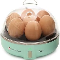 Swiss Military Eggie Green Electric Egg Boiler, Boils up to 7 eggs at a Time, 350 Watts, Stainless Steel Heating Plate, Automatic Shut off-31