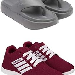 Extra Soft Classic Casual wear with Flexibility Technology Flip Flop Combo for Women's/Girl's(6110+1703)()-picture-31