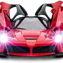 abyz Rechargeable Remote Control Sports Car with Openable Doors Rc Car with Led Lights for Kids Super Sports Car for High Speed Rc Car Toy Big Size 3-10 Years Old Kids,Multicolor-13