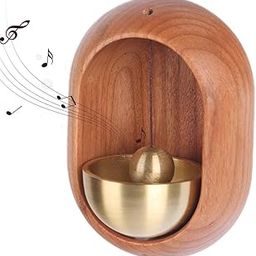 Kite's Beech Wooden Door Chime with Brass Bell, Dopamine Door Bell for Home, Self-Adhesive Magnetic Doorbell, Serene Acoustic for Home & Shop, Shopkeepers Door Chime, Ideal Housewarming Gift-image-3