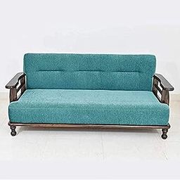 DaneWood - 3 Seater Sofa Set for Living Room, Drawing Room & Office Lounge | Capacity - Three Seater, Sheesham Wood, Mahogany Brown-image-19