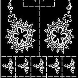 VANVATI Artistic Flower Mehndi Sticker With Unique Leaf And Star Accents For Festive Hand Design-image-23