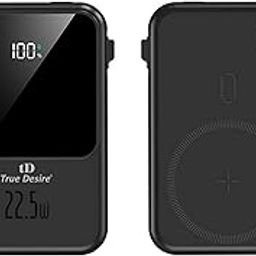 10000mah 22.5W magsafe Wireless Ultra Slim Pocket Size Power Bank Specially for iPh. 15/14/13/12+ with Including 22.5W Type-C & I-Phone Cable with PD Support Device (Black)-image-11