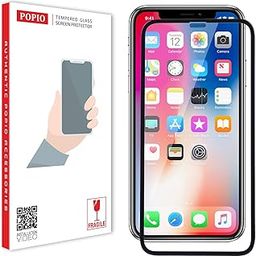 POPIO Military-Grade Gorilla Tempered Glass Compatible For iPhone XS Max / 11 Pro Max (Black) Edge To Edge Coverage With Easy Installation Kit-picture-27
