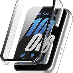 VEMIGON Hard PC Protective Case Compatible with Samsung Galaxy Fit 3 Smart Watch, Matte Slim Guard Bumper Cover with Built-in HD Full Coverage Screen Protector - Clear-7