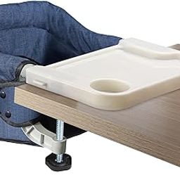 Toogel Hook On High Chair With Removable Dining Tray,Folding Portable Clip On Table High Chair,Baby Chair With Storage Bag For Indoor/Outdoor(Dark Blue)-7