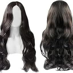 Dream Exim Medium Hair Wig (Women) Synthetic Hair Extensions, Heat-Resistant Fibers, Multiple Colors and Lengths, Lightweight 24 Inch (Black Colour).-image-9