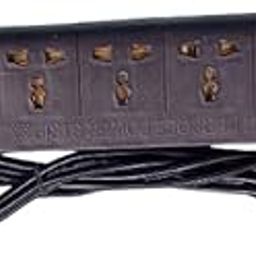 6+1 (3M) Universal Extension with Surges & Spikes Protection (Black) (Pack of 1)-picture-20
