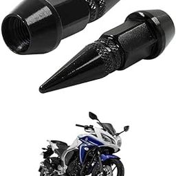 LOVMOTO Universal Spiked Valve Caps,Aluminum Alloy Dustproof and Waterproof Tire Valve Stem Caps, Suitable for Cars, Trucks and Motorcycles (2PCS Black) Comfortable with Faz-er ver 2-image-127