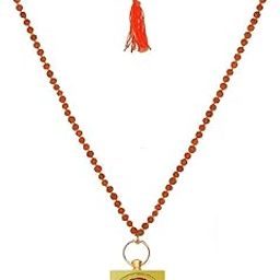 Natural 5 Face Rudraksha Mala with Lord Hanuman Locket, Rudraksha Kanthi with Hanuman Pendant हनुमान लॉकेट-13
