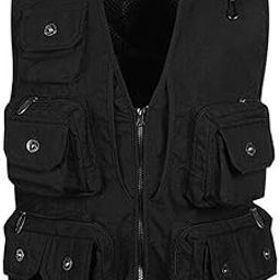 THE STYLE SUTRA Multi-Pocket Meshing Lining Fly Fishing Vest Photographer Jacket Black XXL | Sporting Goods | Fishing | Clothing, Shoes & Accessories | Vests-image-79