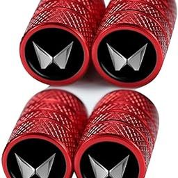 Greenworld Premium Red Metal Car Tyre Valve Cap Air Cap Car Tyre Valve Stem Cap Air Covers with Logo (New-Mahin-DRA)-21