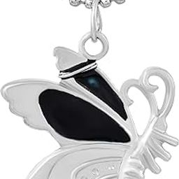 Silver Plated Butterfly Charms Valentines Day Gifts Chain Pendant Necklaces DIY Necklace For Women And Girl's-14