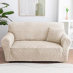 House of Quirk Universal Thick 280 GSM Jacquard Sofa Cover for Flexible Stretch (Beige, Three Seater 195-230CM)-picture-22