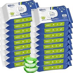 Babify Premium Baby Wipes with Flip-Top Lid | Aloe Vera & Paraben-Free | Pack of 18 (1296 Wipes, 72 Wipes per Pack)-image-42