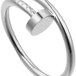 National Unisex Trending Stylish Stainless Steel Silver Color Openable/Adjustable Funky Spike Nail/Keel Screw Design Thumb Finger Ring (Free Size)-image-7