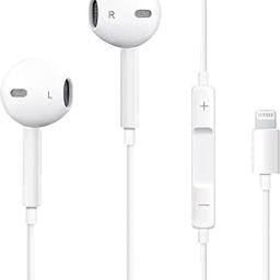 Compatible for l-Shot Wired Earphone with Powerful HD Mic for Clear Sound, in-Line Volume Controller & Noise Cancellation Compatible with iPhone 14/13/12/11 Pro Max Xs/XR/X/7/8 Plus - All iOS (White)-20