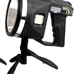 Jukkre Spotlight, 100000 Lumen Rechargeable Spotlight Flashlight with Tripod, 3 Modes IPX3 Waterproof Led Spot Lights Outdoor Handheld, Searchlight for Hunting, Marine, Camping-44