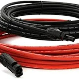 A ABIGAIL Solar Panel Extension Cable 12 Gauge 12 AWG 20 Feet Black + 20 Feet Red Solar Panel Extension Cable Wire Solar Connectors-picture-22