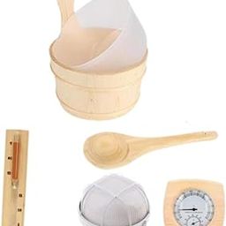 CALANDIS™ Wooden Sauna Bucket and Ladle Set Temperature Humidity Meter SPA Accessories | Sauna Parts & Accessories | Pools & Spas | Yard, Garden & Outdoor Living-picture-6