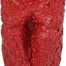 PRIYANKA CREATIONS Hand Crafted Thinking Men in Sitting Position for Home Decor/Gifting/Living Room Decorative Showpiece - 20 cm (Polyresin, Red)-image-42