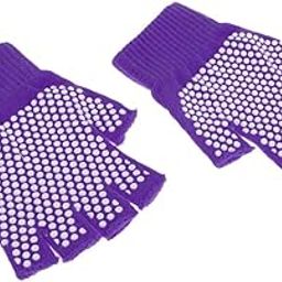 Digital Shoppy Gym Fitness Yoga Sports Gloves Power Weight Lifting Women Men Cross fit Workout Bodybuilding Half Finger Hand Protector (Purple)-image-83