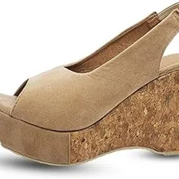 digni A stylish pair of wedges with cork soles, perfect for adding a pop of color and comfort to any outfit.-picture-1