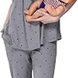 Women's Cotton Printed Feeding Night Suit for Maternity wear & Feeding Nighty Comfortable Use Night Dress-image-88