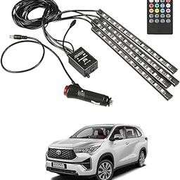 Auto Addict Car Interior Atmosphere Lights 12V 48LED with Sound Active Function and Wireless Remote for Toyota INNOVA HYCROSS-19