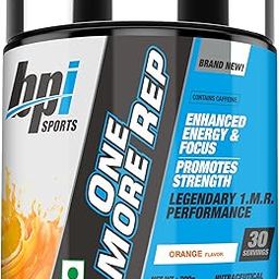 BPI Sports One More Rep Pre-Workout Powder - Increase Energy and Stamina - Intense Strength - Recover Faster - 300 GM-30 servings-Orange-image-1