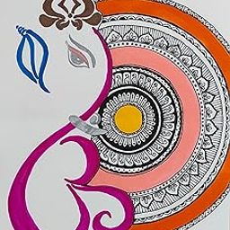 Handmade ganesha mandala art and painting-19