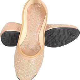 Women and Girls Ethnic Embroidery with Payal Punjabi Mojari's Jutti-image-21