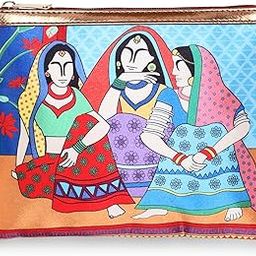 Multicolour Printed Handmade Pu Leather Women's Utility Pouch (MULTI-11)-picture-55