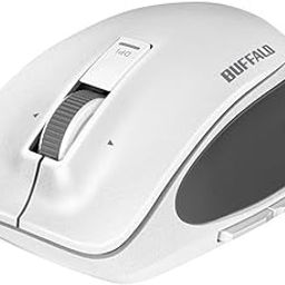 BUFFALO BSMBW505MWH Wireless (2.4GHz) BlueLED Premium Fit Mouse, Quiet, 5 Buttons, Medium, White-picture-27