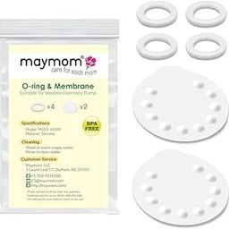 Replacement Parts for Medela Harmony Manual Pump; 4 O-rings, 2 Membranes by Maymom-image-87