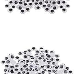 MERISHOPP®Self-Adhesive Wiggle Eyes Scrapbooking Kid Crafts Moving Eyes 400 Pieces|Crafts | Multi-Purpose Craft Supplies | Crafting Pieces | Wiggle Eyes-image-7
