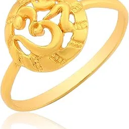morir Gold Plated Brass Om (aum) Finger Ring Jewelry For Unisex-picture-4