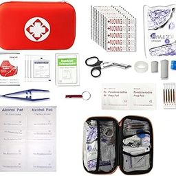 First Aid Kit, with Foil Blanket & Scissors, Mini First Aid Bag for Emergency, Home, Camping, Travel, Sports, Office, Outdoor, Car, School-image-81