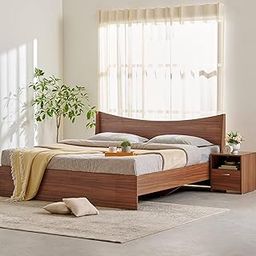 Home Centre Helios Alton King Bed with Bedside Table-picture-28