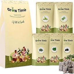 Summer Vegetable Seeds Kit Pack of 5 (Bottle Gourd Long, Spongegourd Chikni, Bitter Gourd Spiny, Okra (Bhindi) Green & Brinjal Round) + Free Coir Seed Germination Kit - 4 Pcs-image-89
