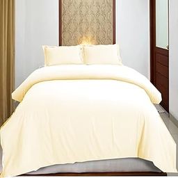 1 Piece Duvet Cover Zipper Closure 100% Microfiber Soft and Breathable for Comfortable Sleep Wrinkle Free Duvet/Quilt/Razai/Comforter Cover Single 68X92 in_Ivory-image-43