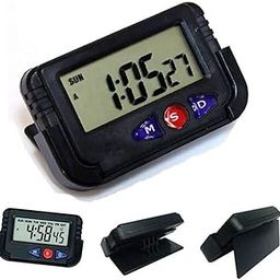 Cloudsale Plastic NA-613D Car Dashboard Clock and Stopwatch with Flexible Stand, Black-27