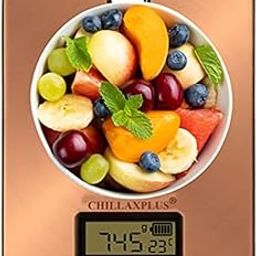 CHILLAXPLUS digital stainless steel kitchen scale | electronic weight machine to measure food for diet, home baking and cooking | sturdy built with hanging design and 2 years warranty (5 KGs) (Copper)-picture-32