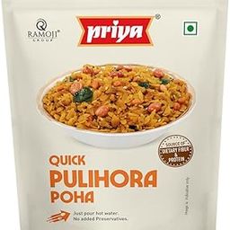 Priya Quick Pulihora Poha Total 360gm | 180g Each (Pack of 2) I Khatta Meetha Instant Poha | Ready to Eat | Healthy Snacks | Healthy Snacks | Camping Food-image-75