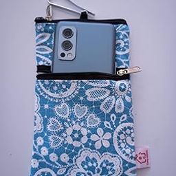 HOME PLUS RETAILS Women's Mobile Pouch with Saree Clip, Ethnic Printed Purse with Key, Cash, Card Holder, Zip, and Padding, Multicolour-image-52