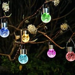 Solpex Hanging Solar Lights Outdoor,8 Pack Decorative Cracked Glass Ball Light, Solar Powered Waterproof Globe Lighting, Hanging Globe Solar Lights for Garden, Yard, Patio, Lawn, Flower Bed.-picture-15