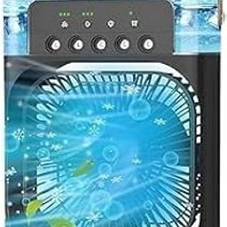 Portable Air mini cooler & fan Small Personal Air cooler Usb Power Mini Desktop Cooling Misting fan with Timer & 360 speed Adjustable For Office Room Desk And Car-picture-11