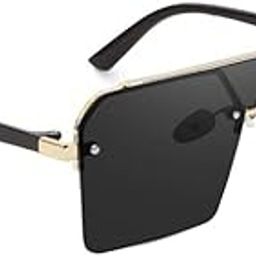 Classic One Piece Oversized Sunglasses, Rimless, Stylish Retro Design for Men and Women-image-28