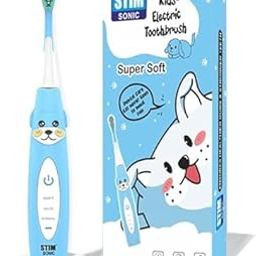 STIM Sonic Kids Electric Toothbrush | Soft Bristles | Replaceable Heads Included | 2 Minute Smart Timer | 45 Days Battery Life | 3 Brushing Modes (Blue, 3+ Years)-32