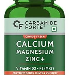 Carbamide Forte Calcium & Vitamin D3 Tablets | Calcium Tablets for Women & Man | Calcium Magnesium Zinc Tablets | Calcium Supplements for Men with Calcium Citrate, Calcium Tablet with Vitamin K2 MK7 & Vitamin B12 - Bone Health & Joint Support - 60 Calcium Tablets for Man-12